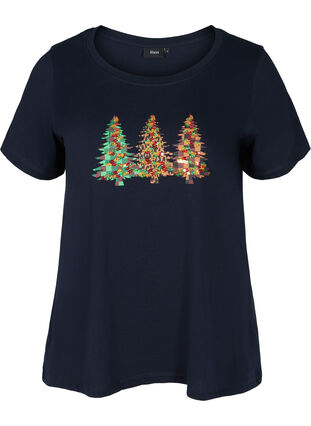 Christmas t-shirt with sequins, Night Sky, Packshot image number 0