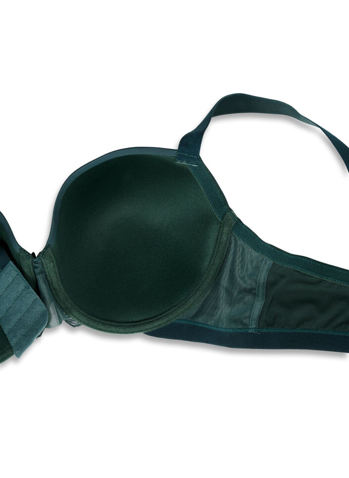 Moulded bra with mesh, Green, Packshot image number 3
