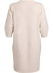 Knitted dress with 3/4 sleeves and a round neck, P. Stone White Mel., Packshot image number 1