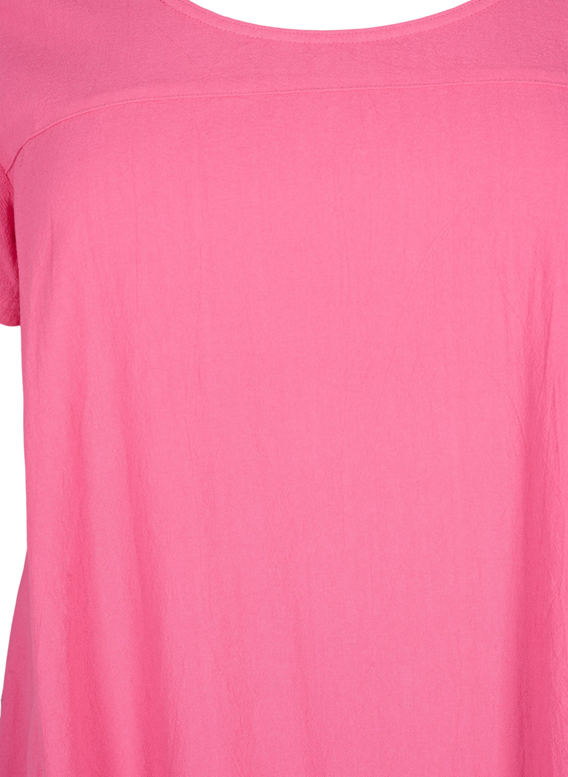 Zizzifashion Short sleeve cotton dress, Pink, Packshot image number 2