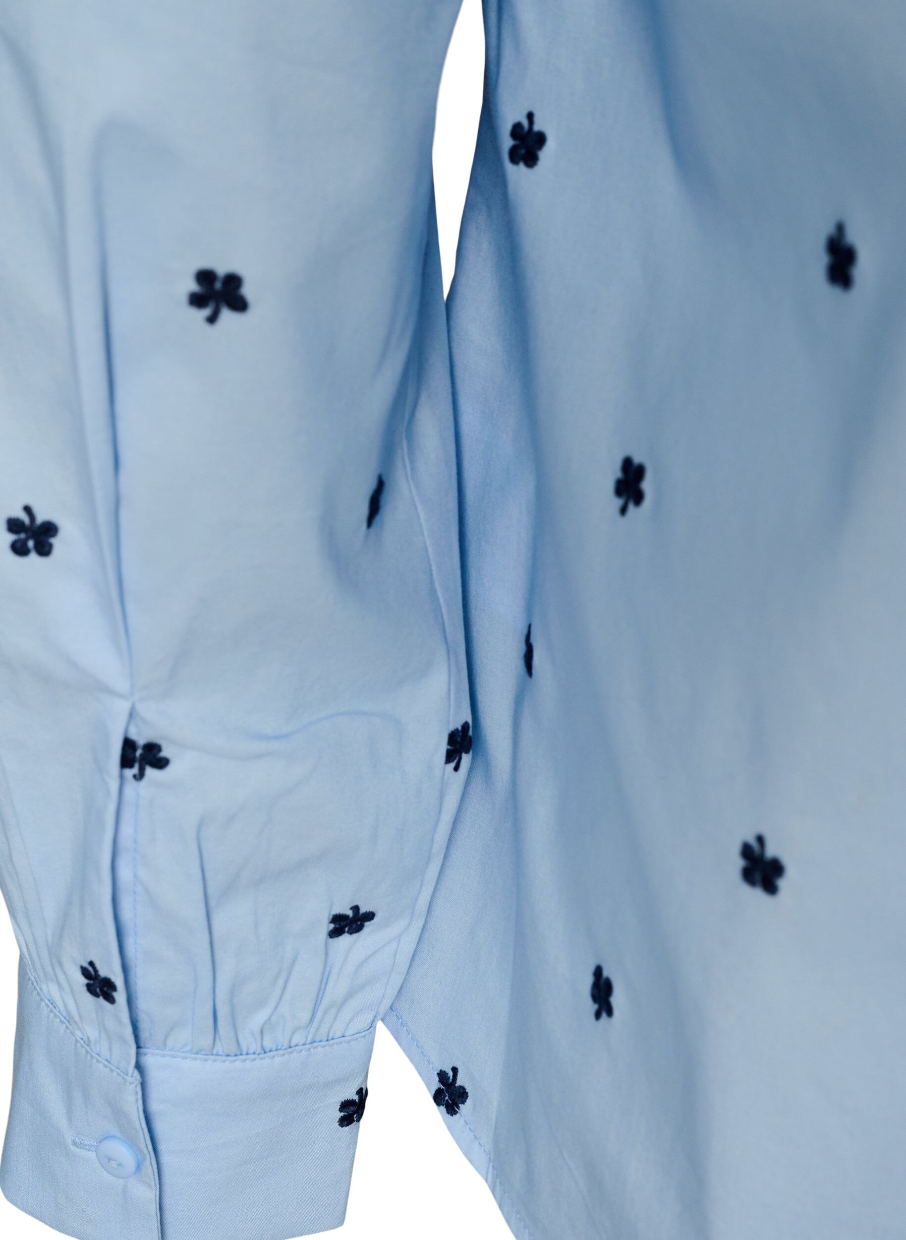 ZizzifashionShirt with embroidered flowers, Light Blue, Packshot image number 3