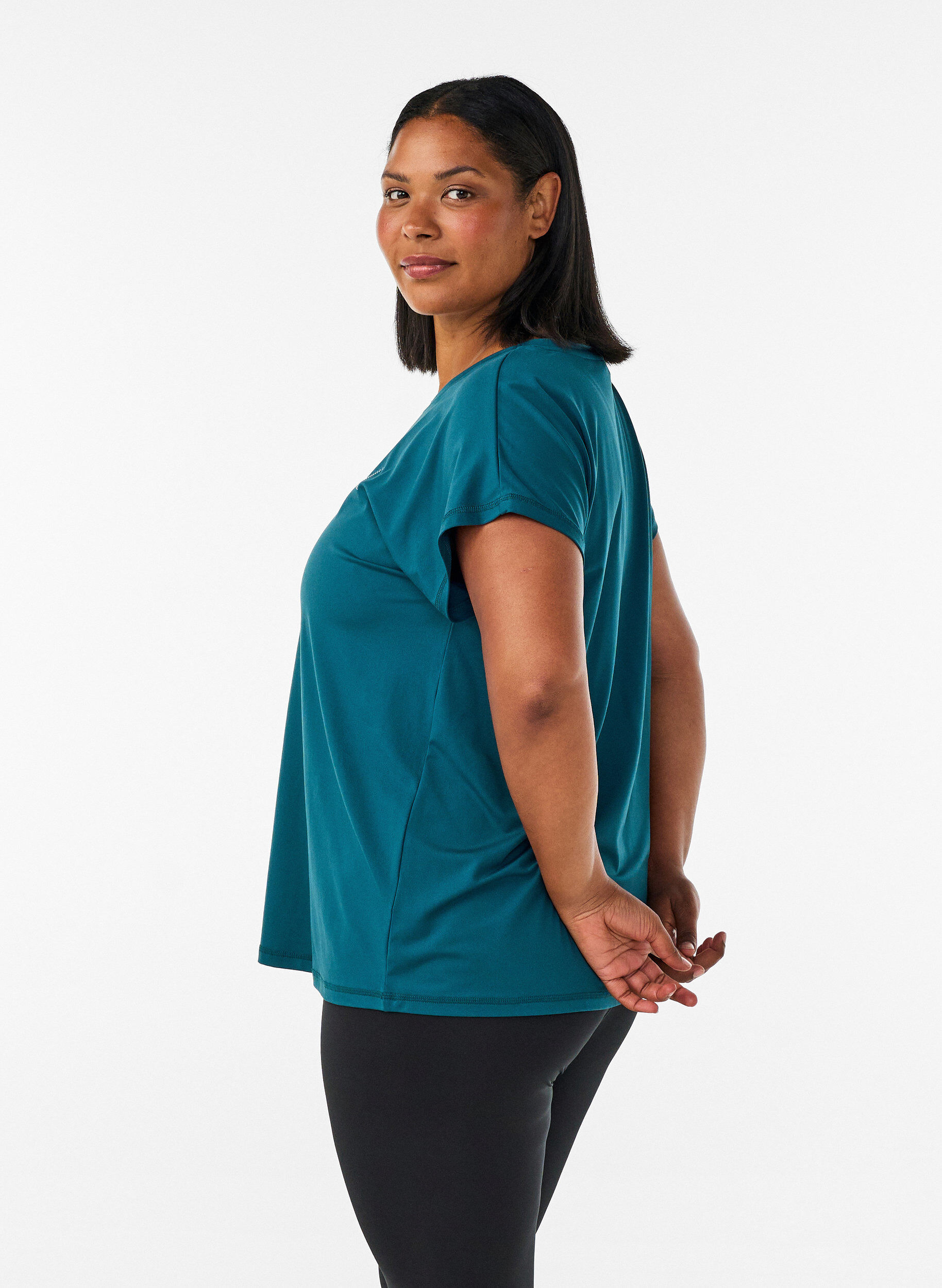 ZizzifashionSolid-coloured training T-shirt, Green, Model image number 2
