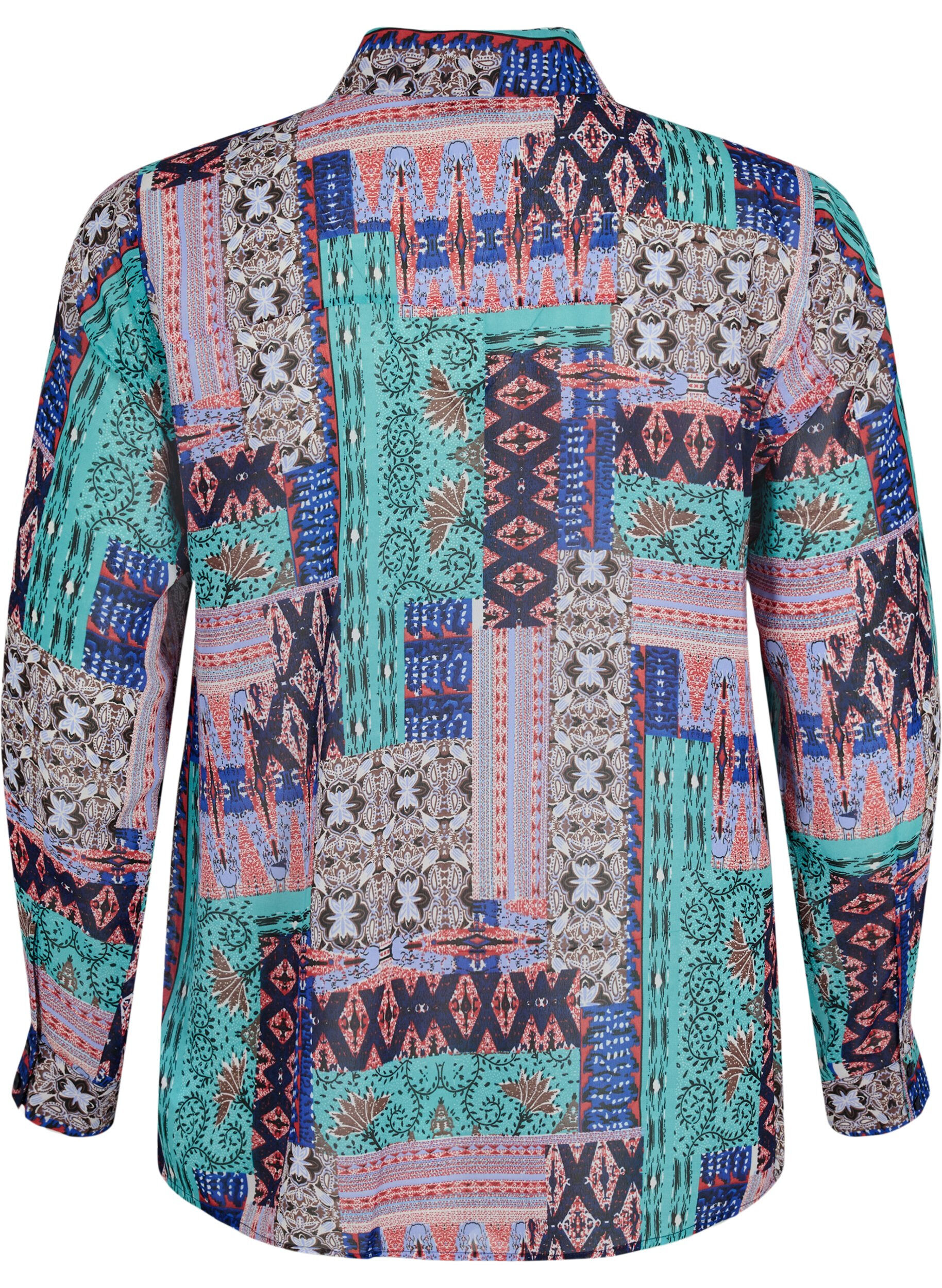 Zizzifashion FLASH - Long sleeve shirt with floral print, Multi Ethnic , Packshot image number 1