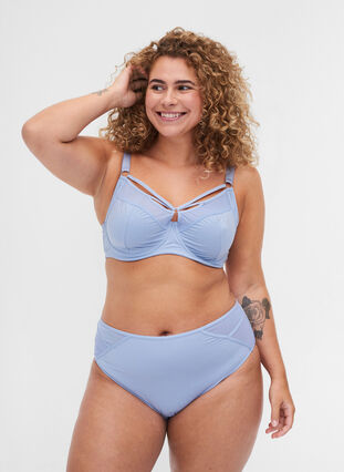 Figa underwired bra with mesh and straps, Eventide, Model image number 2