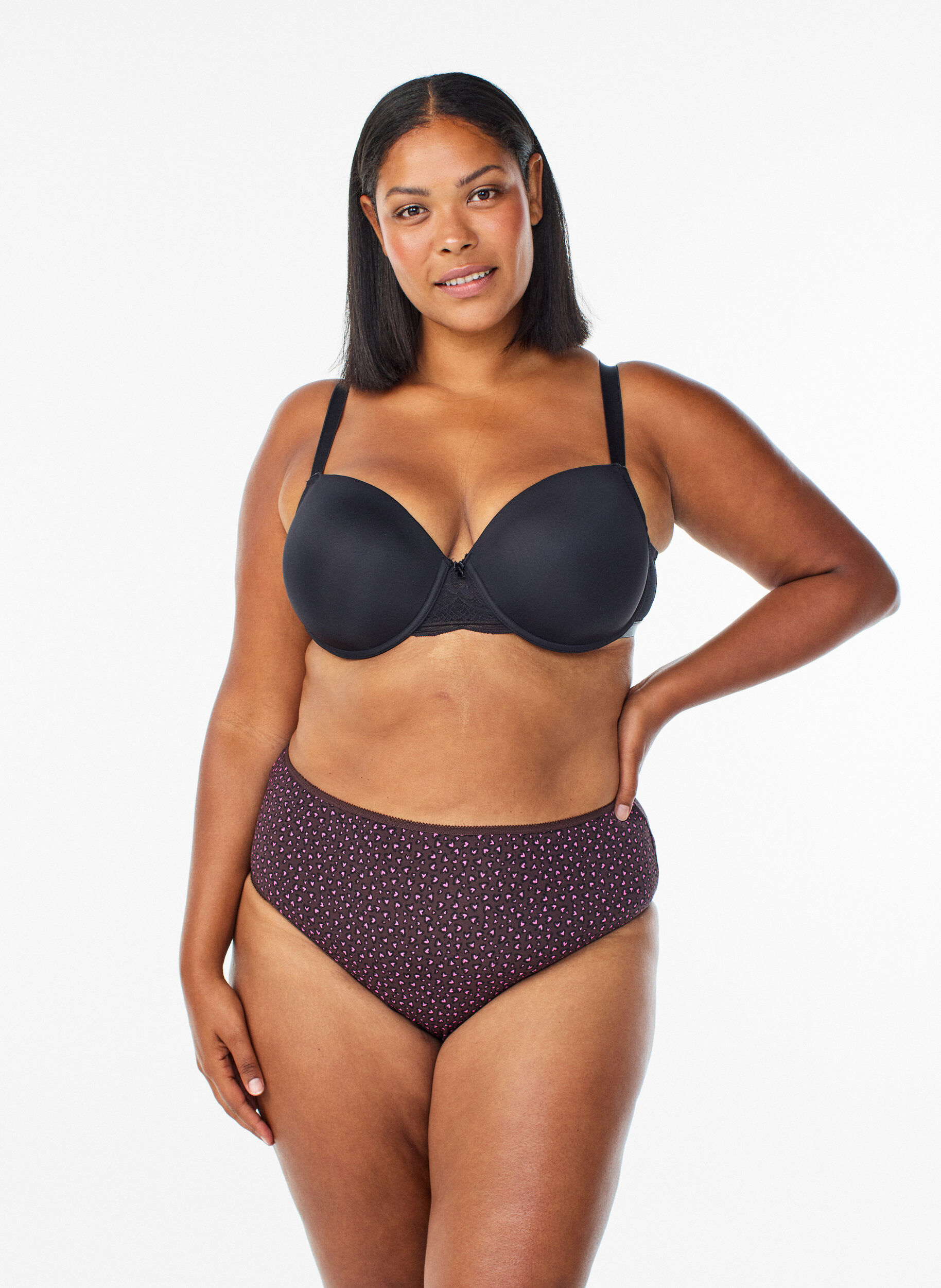 7-pack of panties with a regular waist, Pink, Model