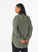 Tunic with chest pockets and adjustable waist, Green, Model image number 2