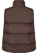 Short puff vest with high collar, Brown, Packshot image number 1