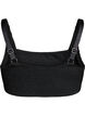 Crepe bikini top with adjustable straps, Black, Packshot image number 1