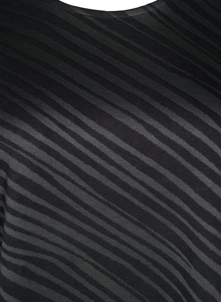 Oversize blouse with pattern, Black, Packshot image number 2