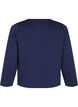 Short sweatshirt with pearl details, Blue, Packshot image number 1
