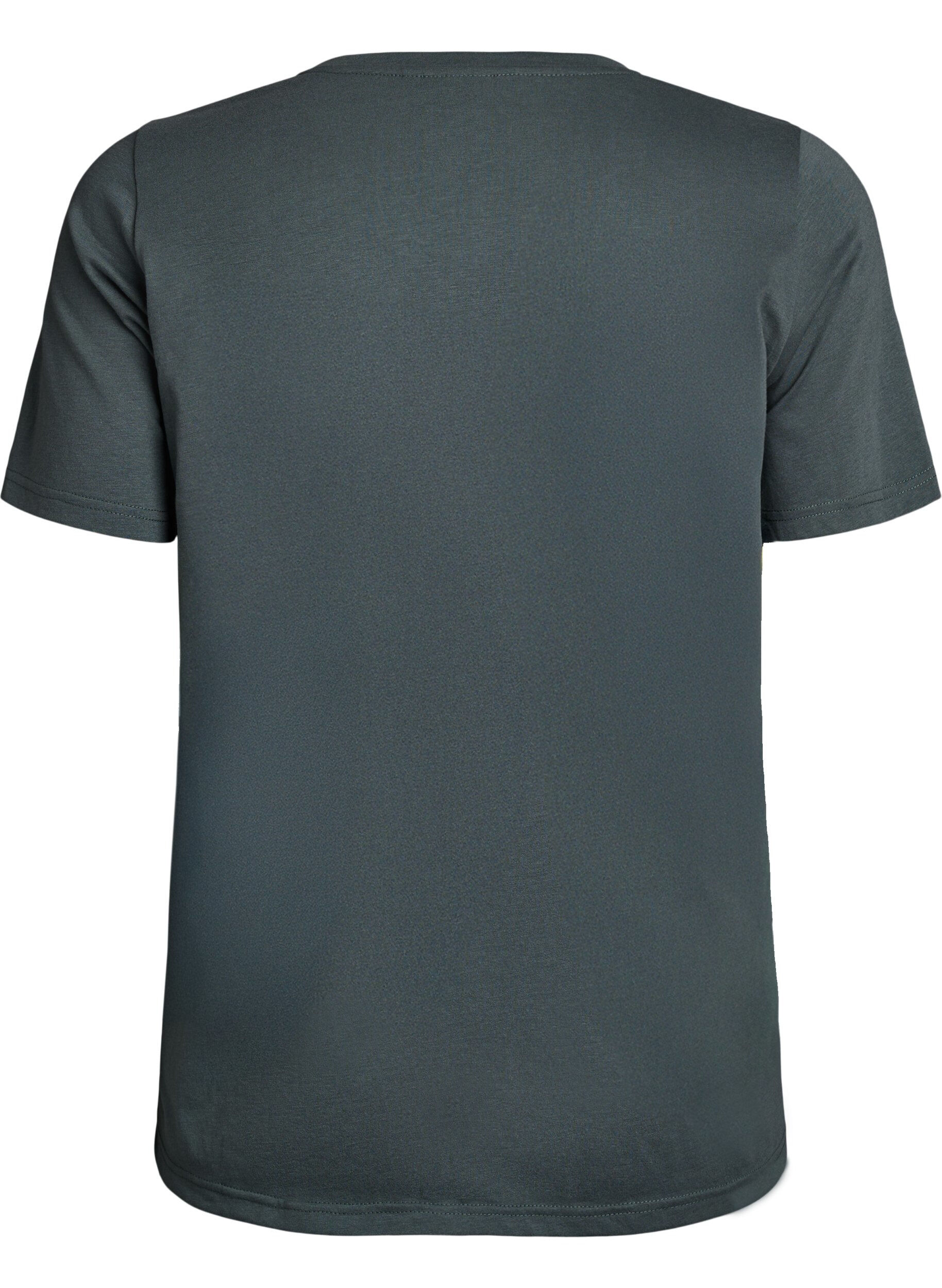 Zizzifashion T-shirt with motif, Green, Packshot image number 1