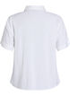 Short-sleeved shirt in linen and viscose, White, Packshot image number 1