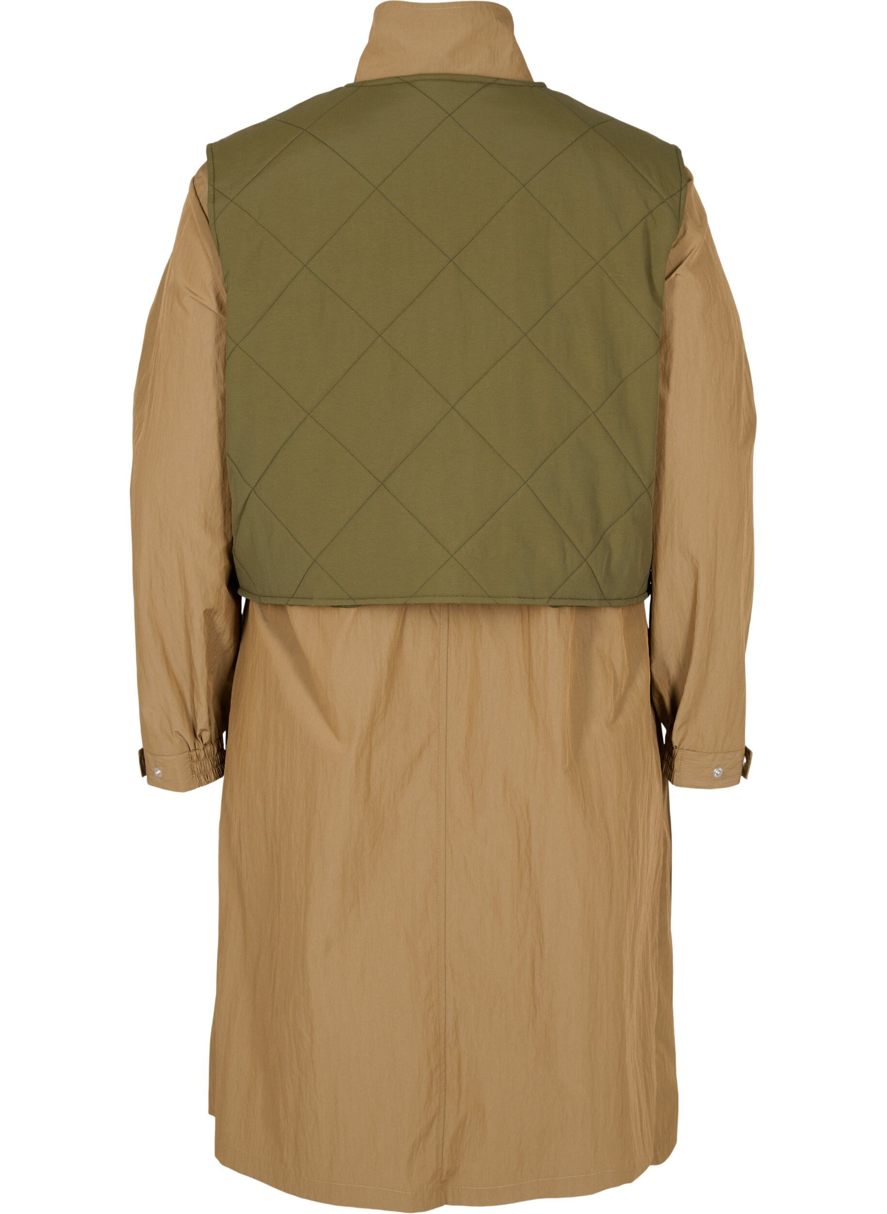 Zizzifashion Parka jacket with detachable vest, Ermine w. Grape Leaf, Packshot image number 1