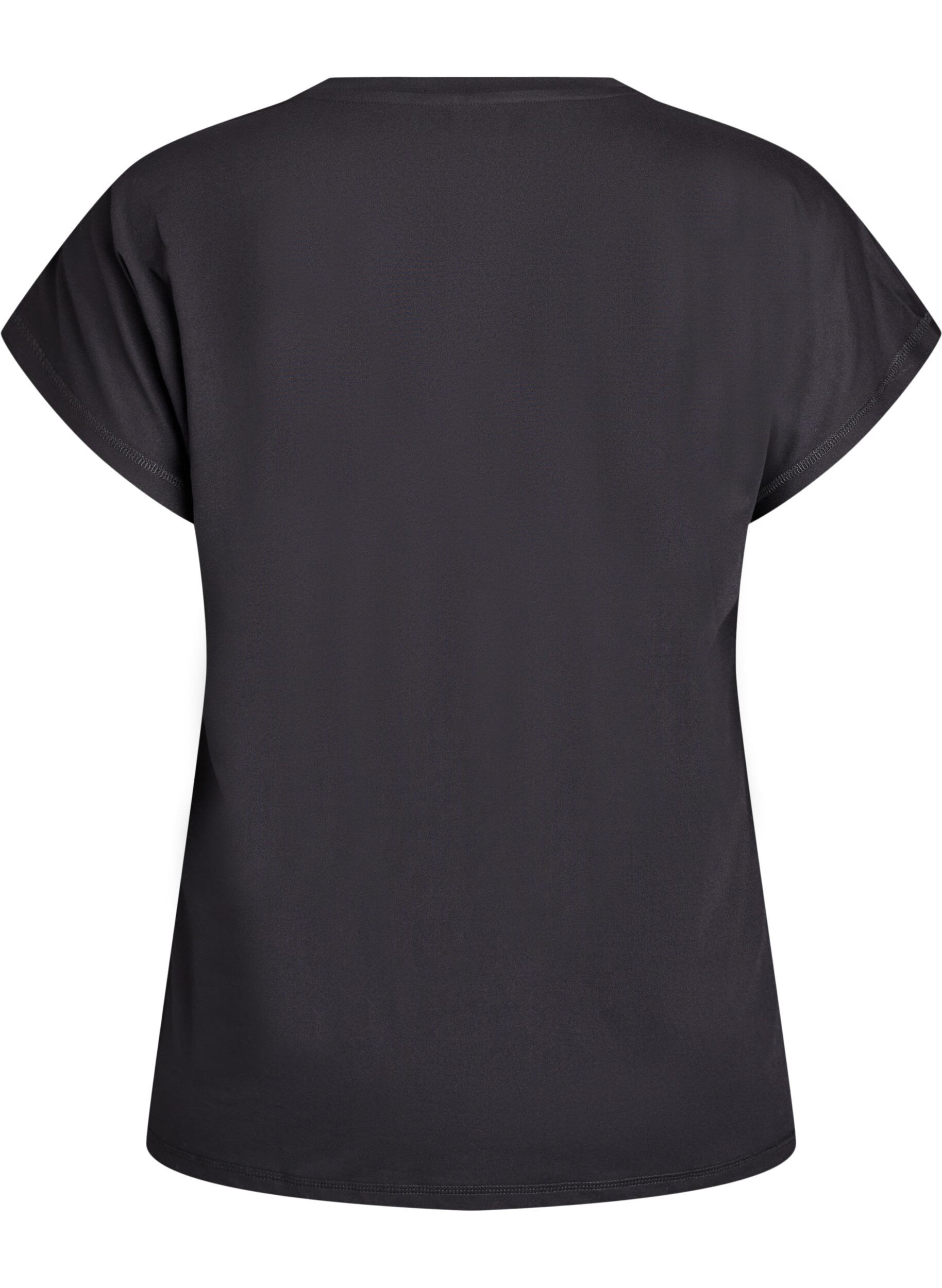 Zizzifashion Solid-coloured training T-shirt, Black, Packshot image number 1