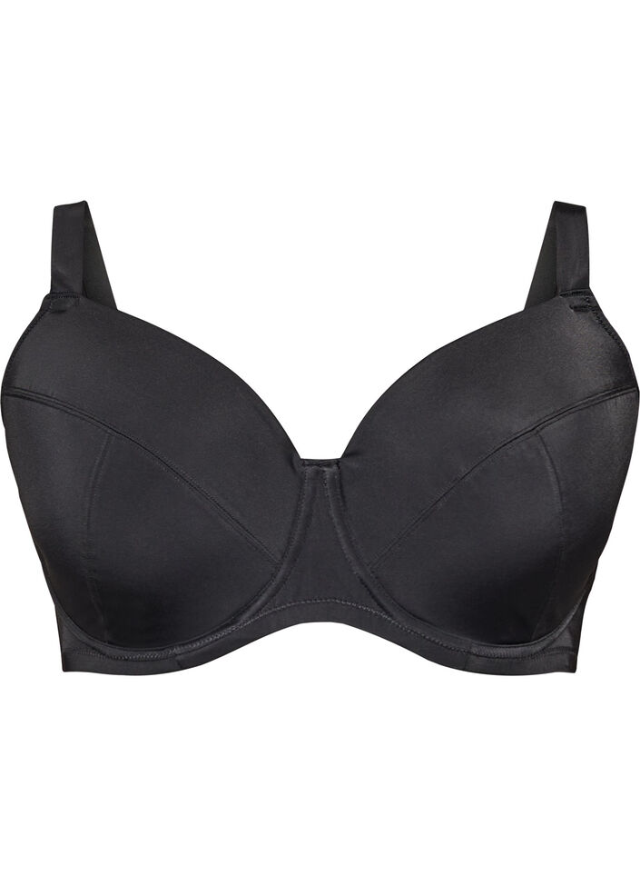 Underwired bikini top with high support, Black, Packshot