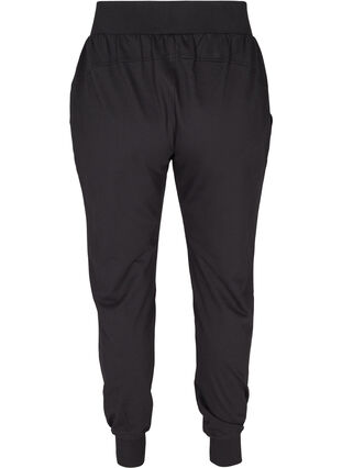 Loose trousers with a zip and pockets, Black, Packshot image number 1