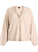 Knit cardigan with wool and bow buttons, Beige, Packshot image number 0