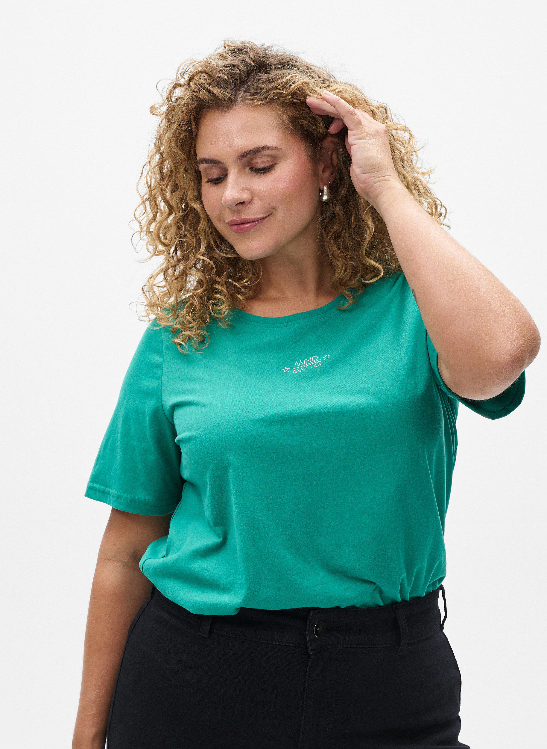 Zizzifashion FLASH - T-shirt with motif, Green, Model image number 0