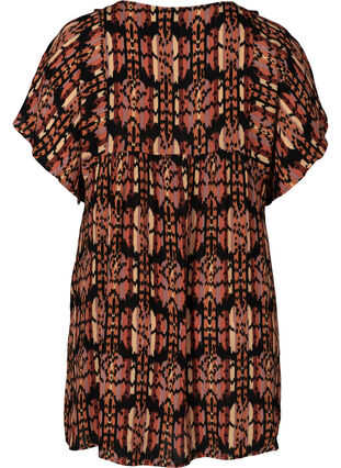 Short-sleeved tunic with print, Dessert Sun AOP, Packshot image number 1