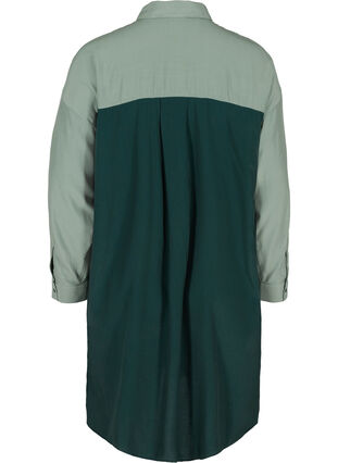 Long-sleeved shirt dress with chest pockets, Scarab/Laurel Wreath, Packshot image number 1