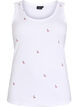 Fitted top with motif, White, Packshot image number 0