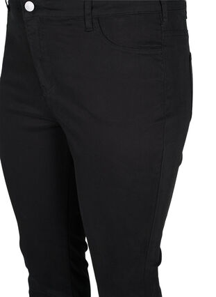 Cropped Amy jeans with buttons, Black, Packshot image number 2