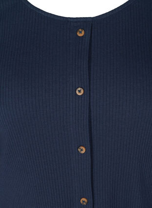 Blouse with 7/8 sleeves and buttons, Navy Blazer, Packshot image number 2