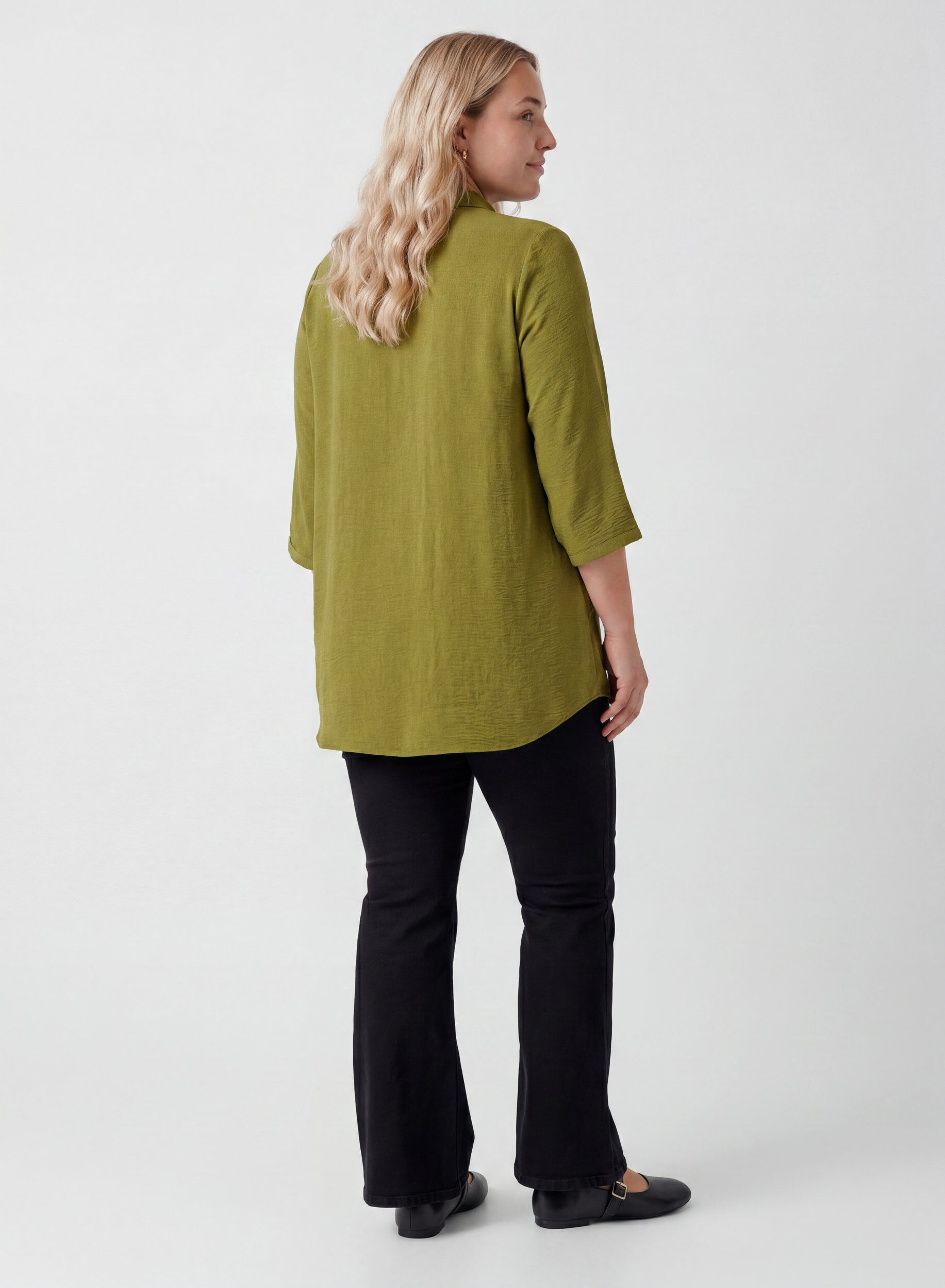 ZizzifashionTunic with 3/4 sleeves, Green, Model image number 2