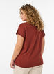 Short-sleeved cotton blend T-shirt, Red, Model image number 2