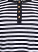 Striped jersey blouse with a ribbed texture, Black, Packshot image number 2