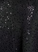Short sequin dress with puff sleeves, Black, Packshot image number 2