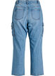 Loose fit cargo jeans with high waist, Light Blue, Packshot image number 1