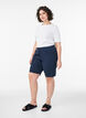 Loose cotton shorts with pockets, Blue, Model image number 1