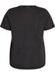 Organic cotton graphic T-shirt, Black, Packshot image number 1