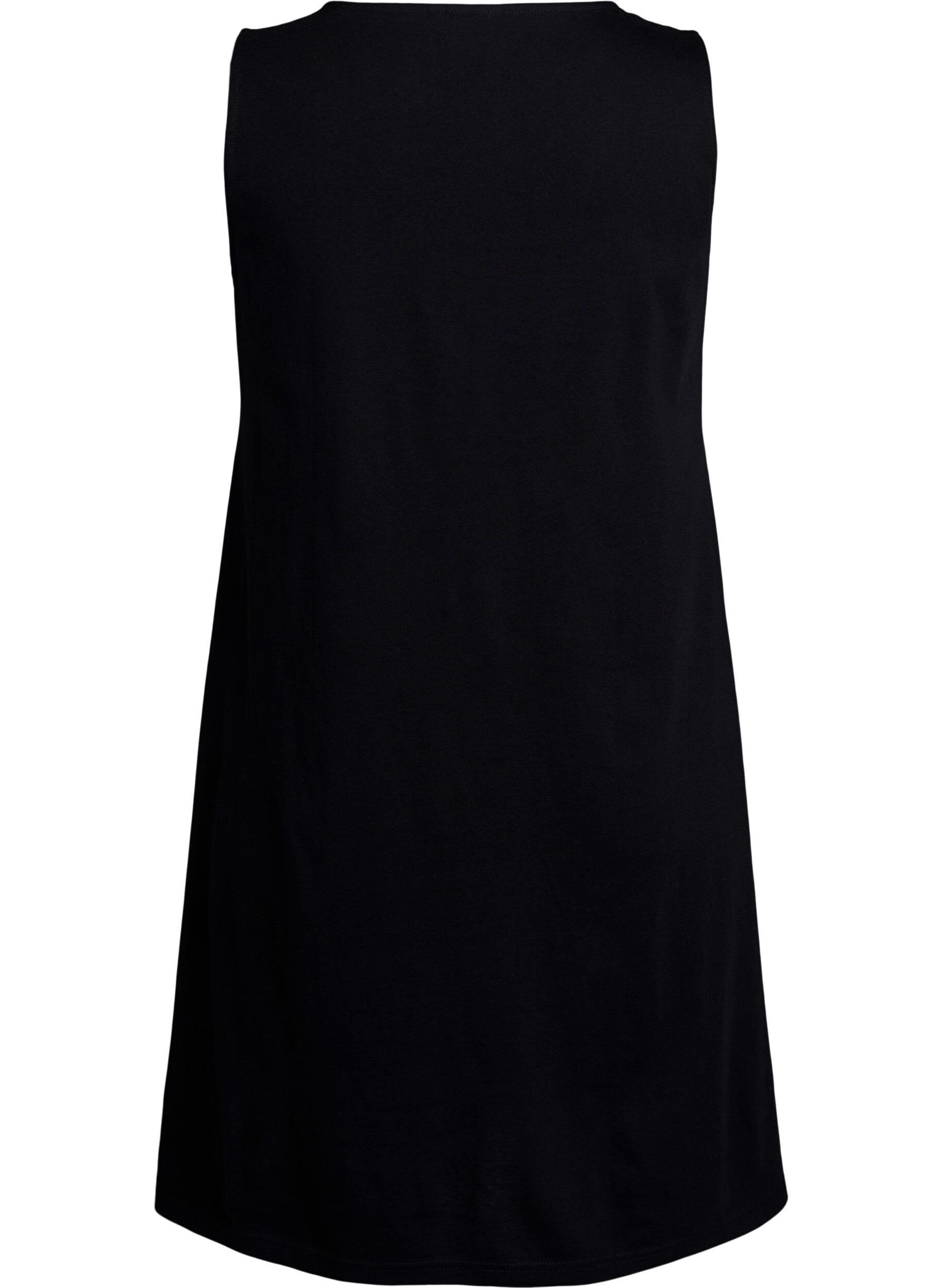 Zizzifashion Sleeveless A-line dress, Black, Packshot image number 1