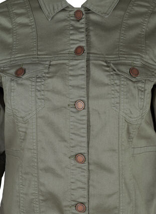 Short, colored denim jacket, Agave Green, Packshot image number 2