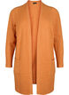 Ribbed Knit Cardigan with Pockets, Orange, Packshot image number 0
