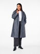Long wool coat with pockets, Dark Grey Melange, Model image number 2