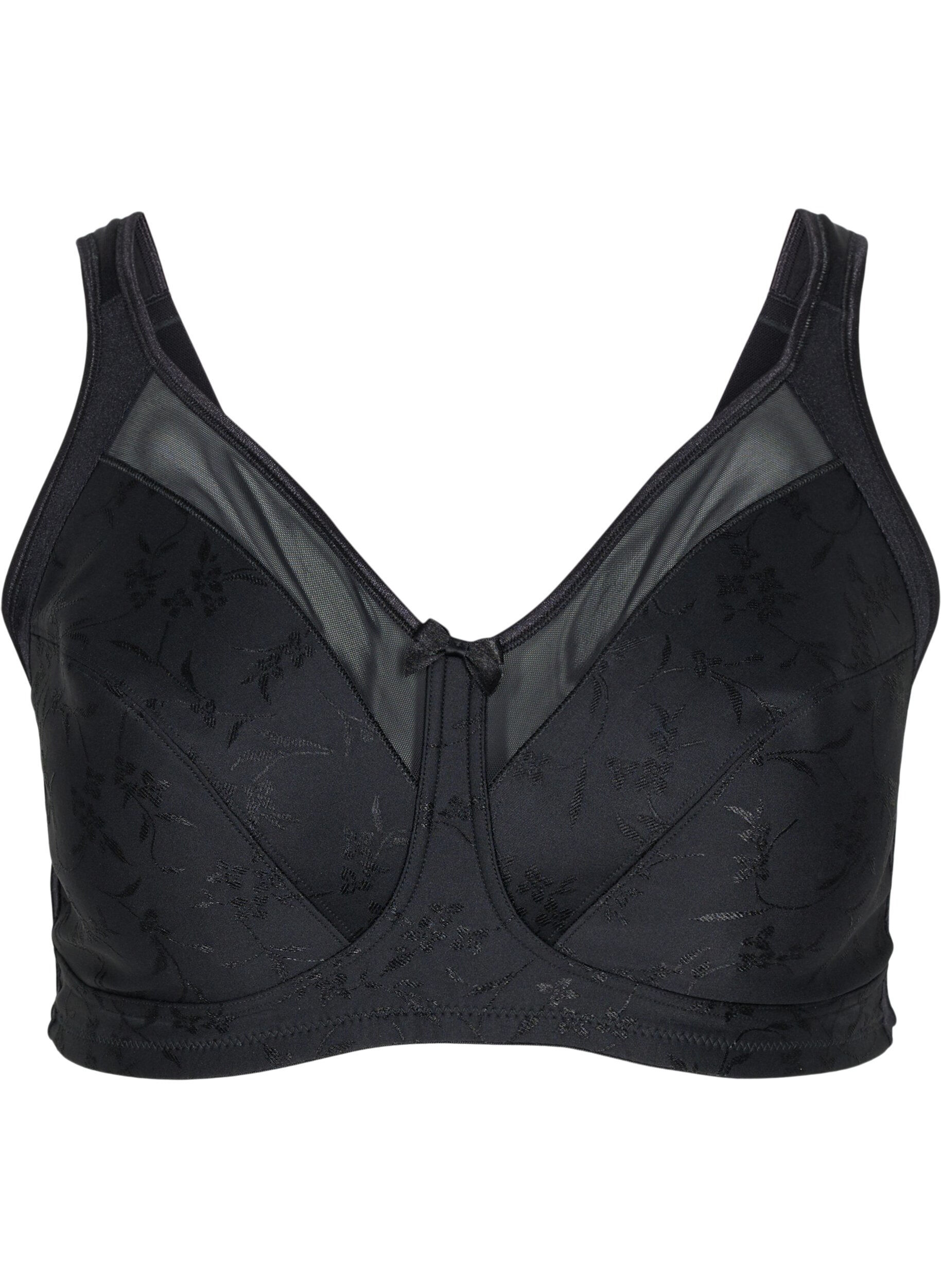 Zizzifashion Bra with mesh details, Black, Packshot image number 0