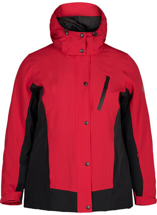 Ski jacket with a removable hood, Ski Patrol w black, Packshot image number 0