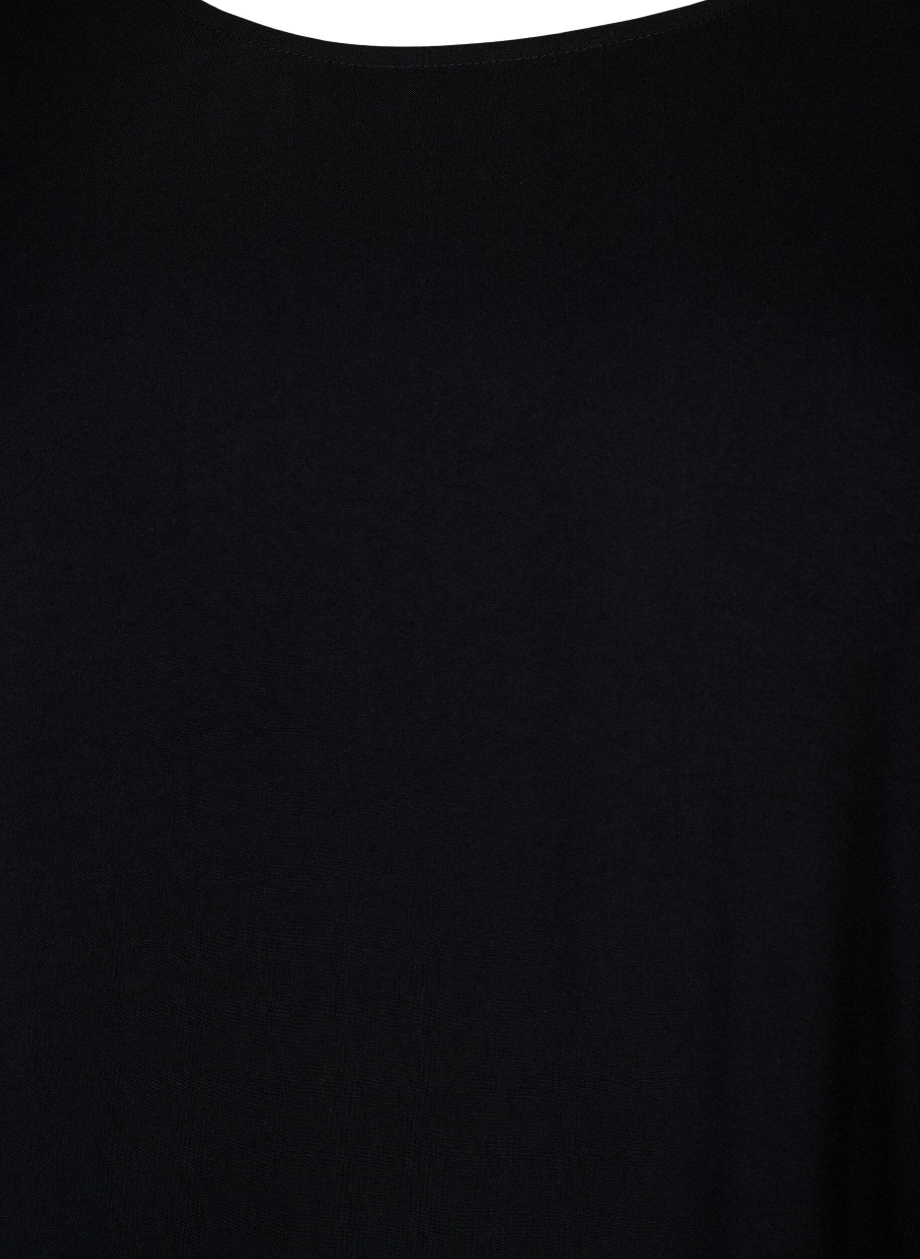 Zizzifashion FLASH - Dress in viscose with cutline, Black, Packshot image number 2