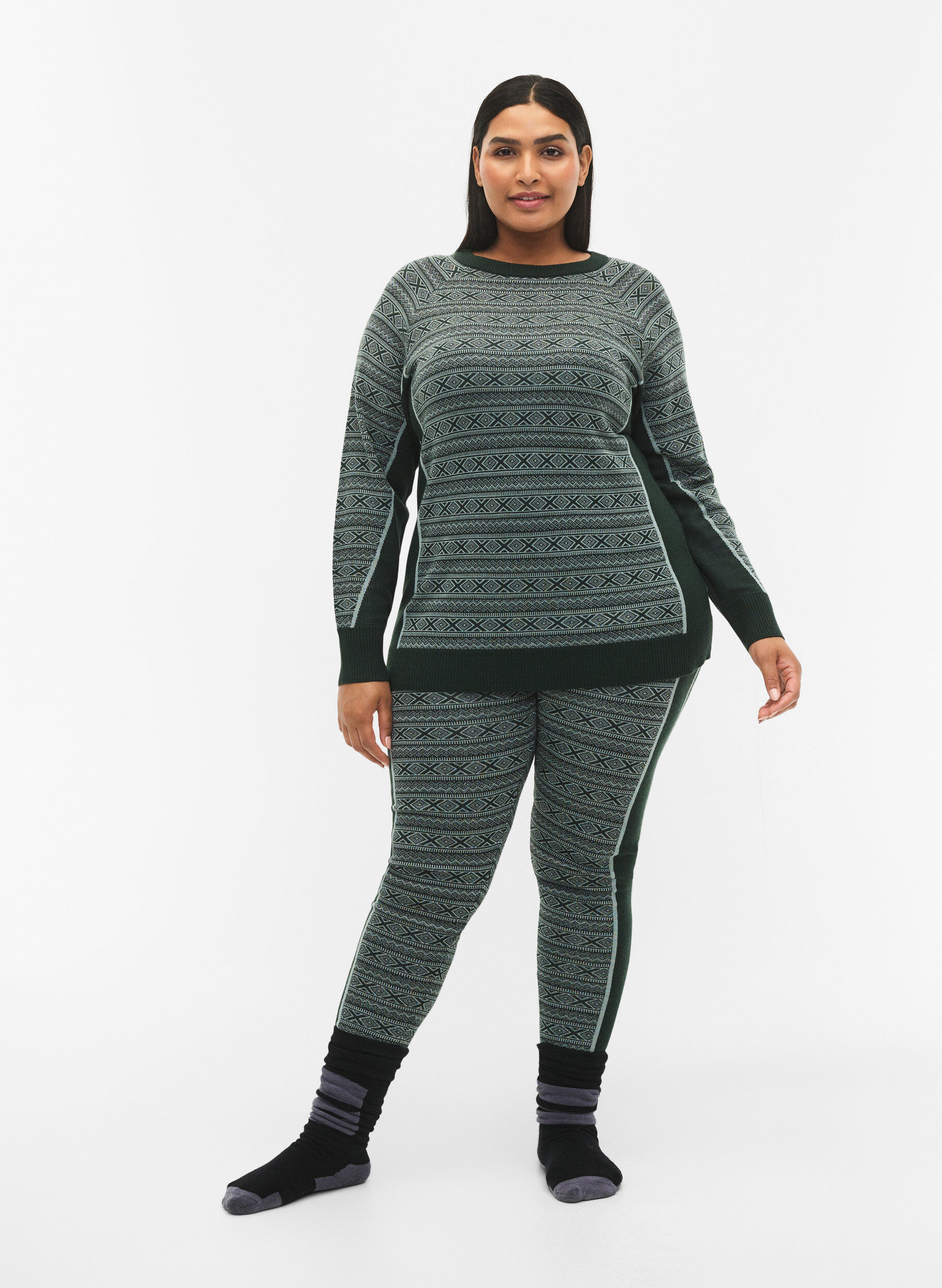 Zizzifashion Wool ski underwear, Deep Lake Comb, Model image number 0