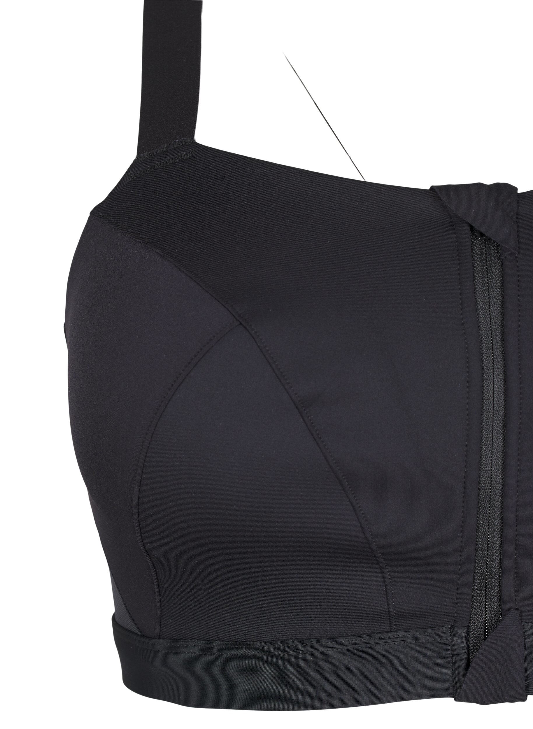 ZizzifashionSports bra with a front closure and high support, Black, Packshot image number 3