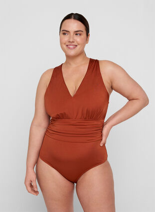 Swimsuit with a crossed back, Copper As ss, Model image number 0