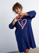 Nightdress in organic cotton with Christmas motif, Blue, Model image number 3