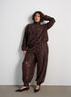 Bomber jacket with floral jacquard, Brown, Model image number 1