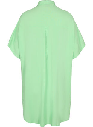 Long viscose shirt with 2/4 sleeves, Summer Green, Packshot image number 1