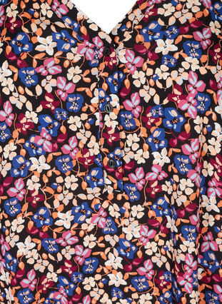 Floral viscose blouse, Purple Multi Flower, Packshot image number 2