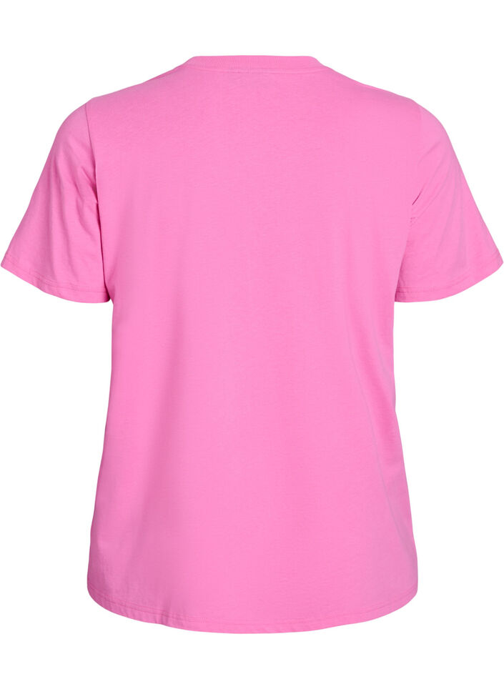 T-shirt with a graphic summer motif, Pink, Packshot image number 1