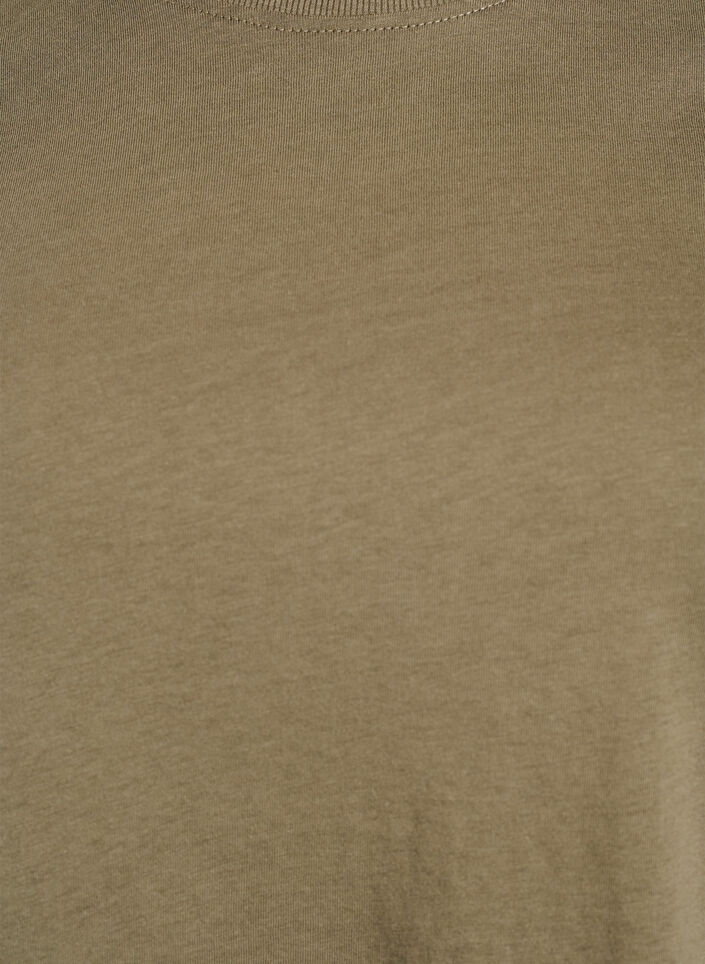 Basic cotton T-shirt with round neck, Green, Packshot image number 2